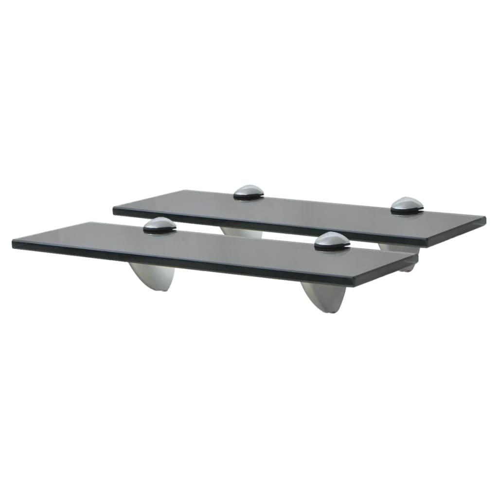 vidaXL Rafturi suspendate, 2 buc., 30 x 20 cm, sticlă, 8 mm