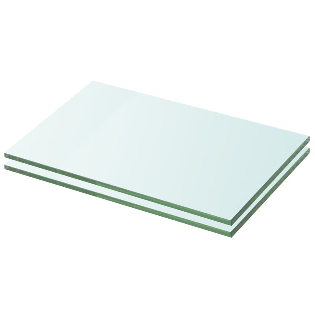vidaXL Rafturi, 2 buc., 20 x 25 cm, panouri sticlă transparentă