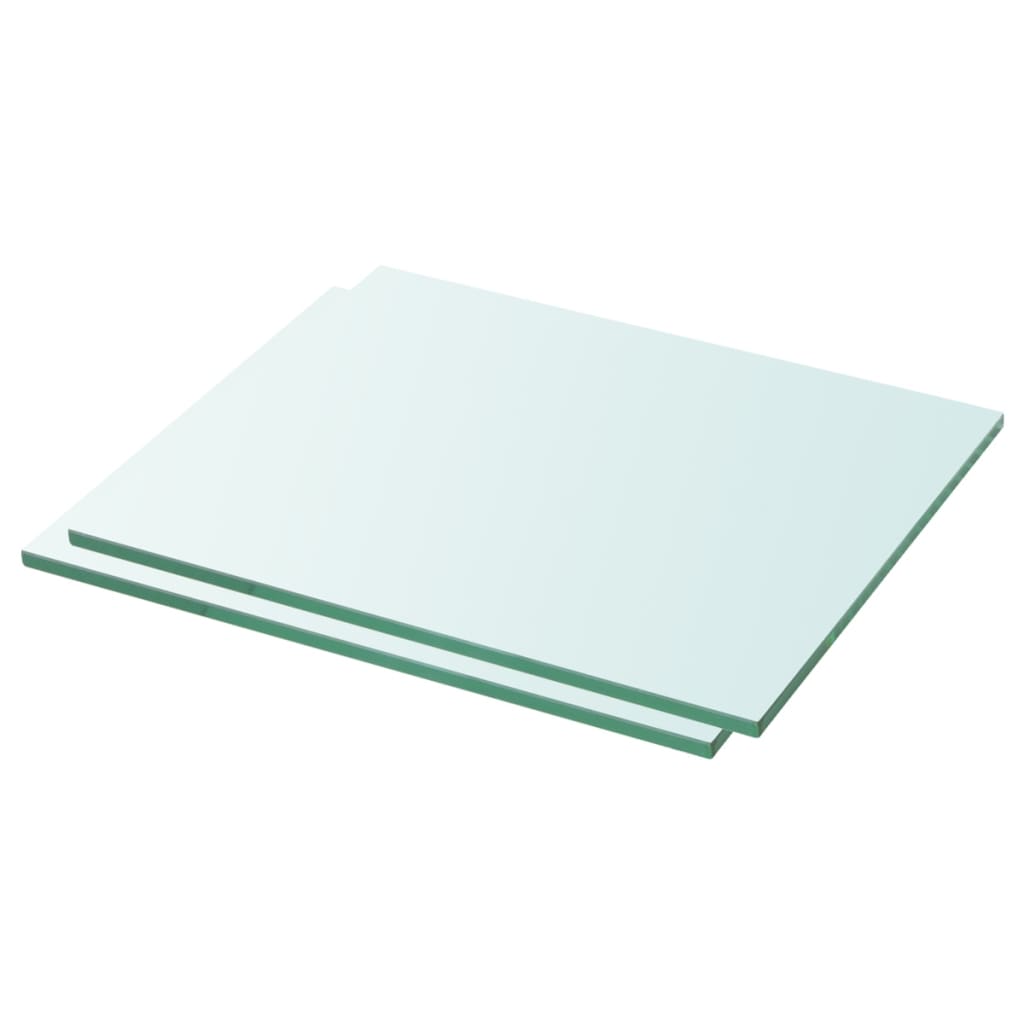 vidaXL Rafturi, 2 buc., 30 x 20 cm, panouri sticlă transparentă