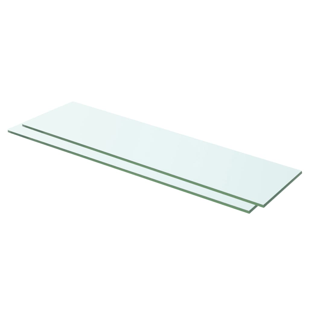 vidaXL Rafturi, 2 buc., 60 x 12 cm, panouri sticlă transparentă