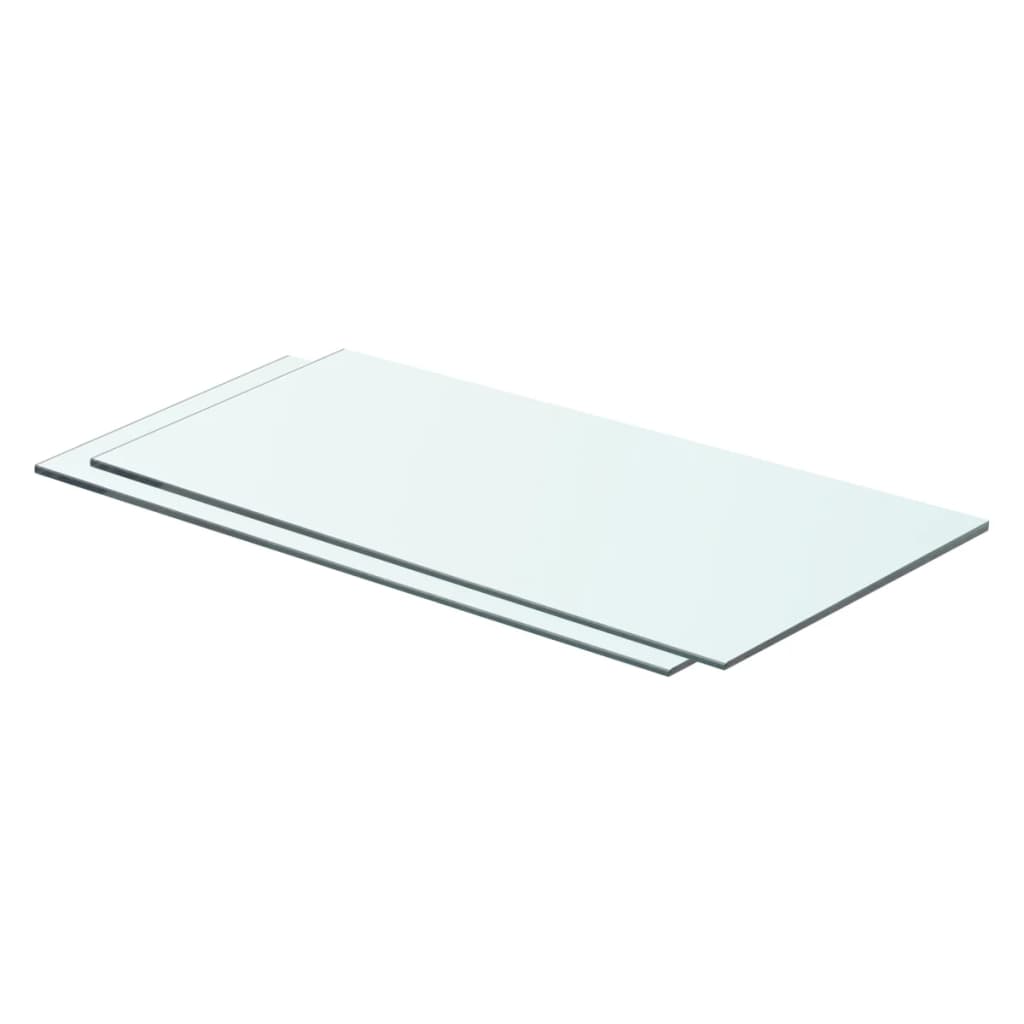 vidaXL Rafturi, 2 buc., 60 x 25 cm, panouri sticlă transparentă vidaXL Rafturi, 2 buc., 60 x 25 cm, panouri sticlă transparentă