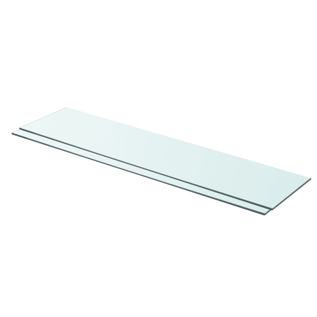 vidaXL Rafturi, 2 buc., 90 x 20 cm, panouri sticlă transparentă