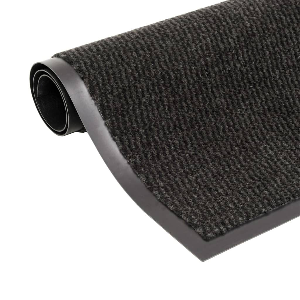 vidaXL Covoare ușă anti-praf, 2 buc. negru, 40x60 cm, dreptunghiular vidaXL Covoare ușă anti-praf, 2 buc. negru, 40x60 cm, dreptunghiular