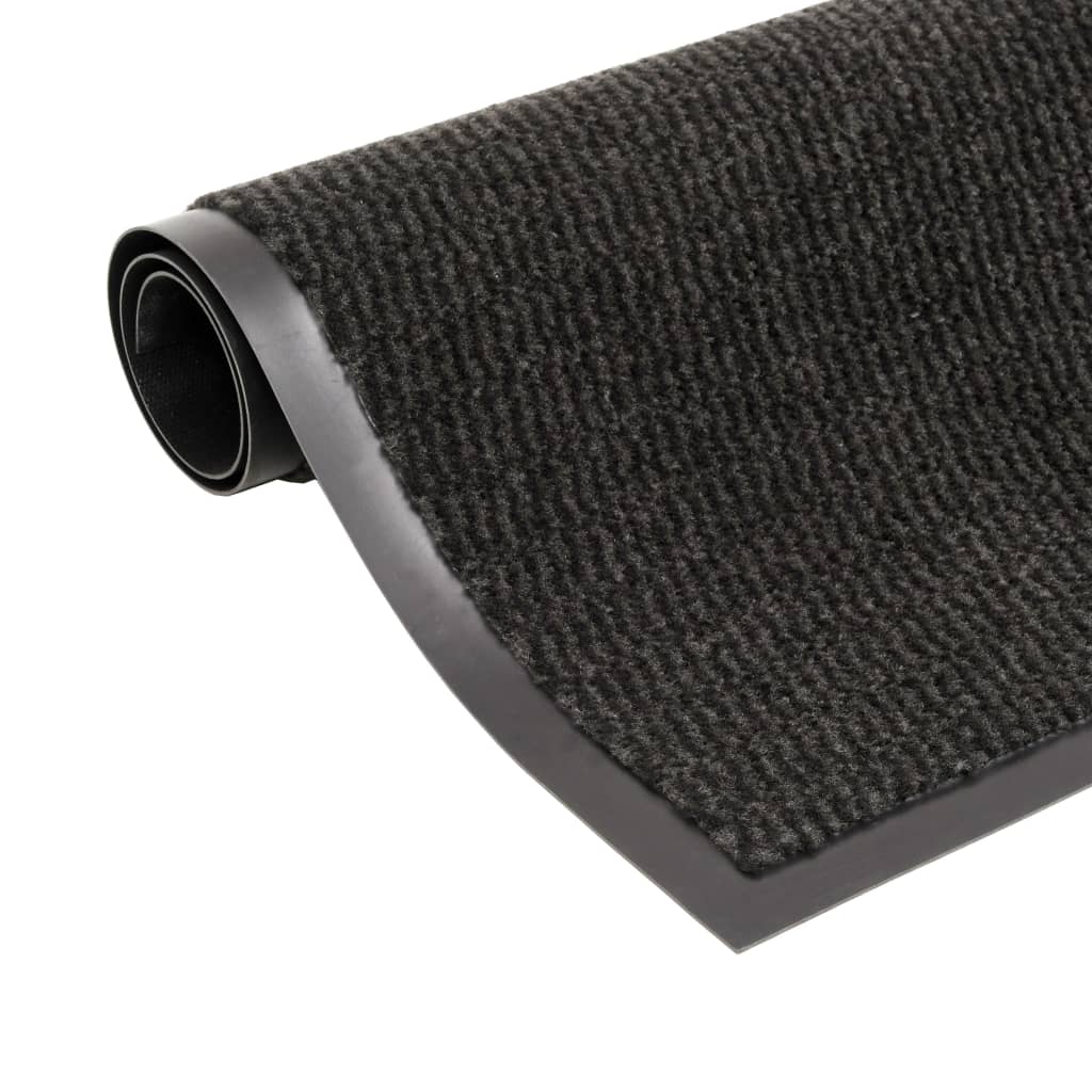 vidaXL Covoare ușă anti-praf, 2 buc., negru, 60x90 cm, dreptunghiular vidaXL Covoare ușă anti-praf, 2 buc., negru, 60x90 cm, dreptunghiular