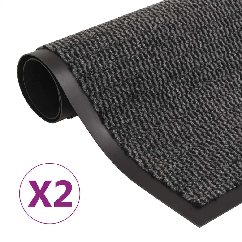 vidaXL Covoare ușă anti-praf, 2 buc. antracit 80x120 cm dreptunghiular vidaXL Covoare ușă anti-praf, 2 buc. antracit 80x120 cm dreptunghiular