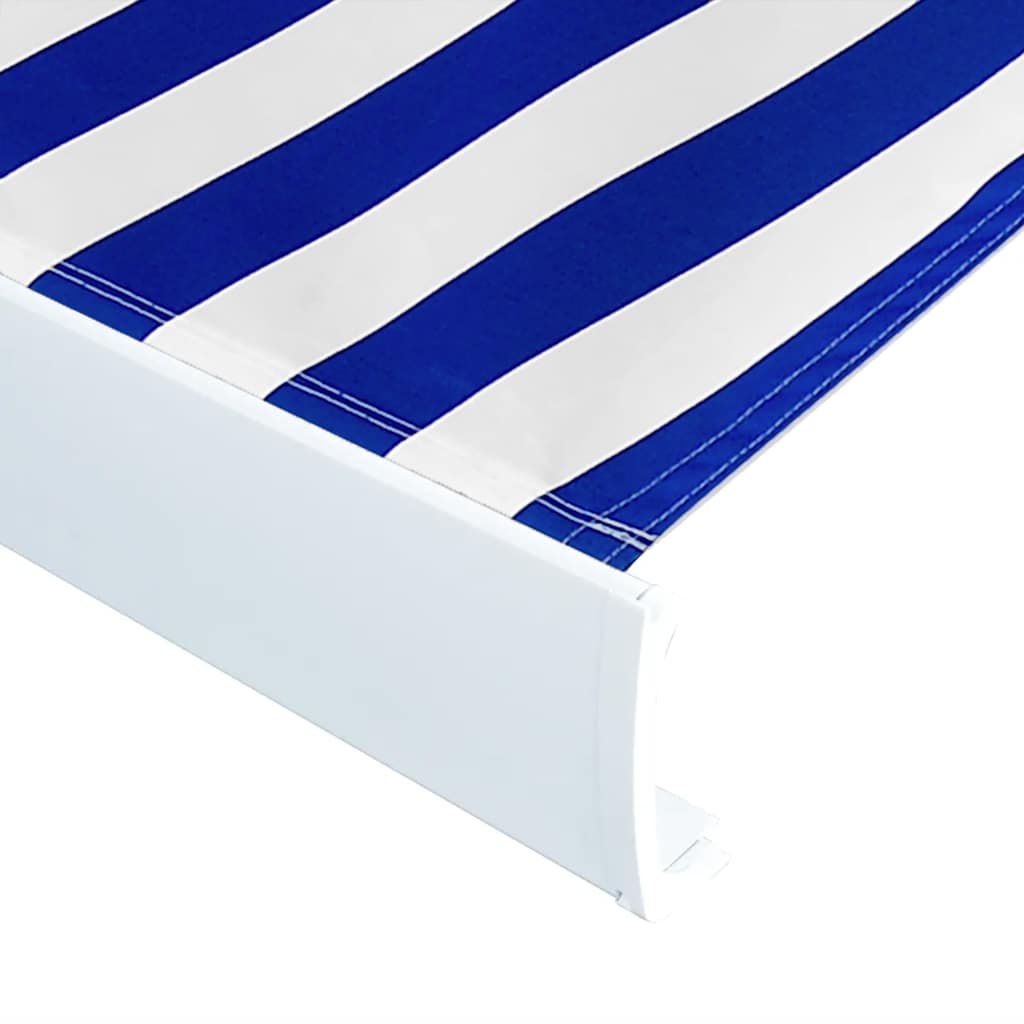 vidaXL Copertină motorizată tip casetă, albastru și alb, 400 x 300 cm vidaXL Copertină motorizată tip casetă, albastru și alb, 400 x 300 cm