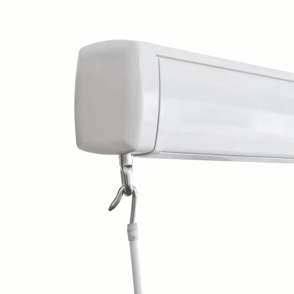 vidaXL Copertină manuală tip casetă, albastru și alb, 400 x 300 cm vidaXL Copertină manuală tip casetă, albastru și alb, 400 x 300 cm