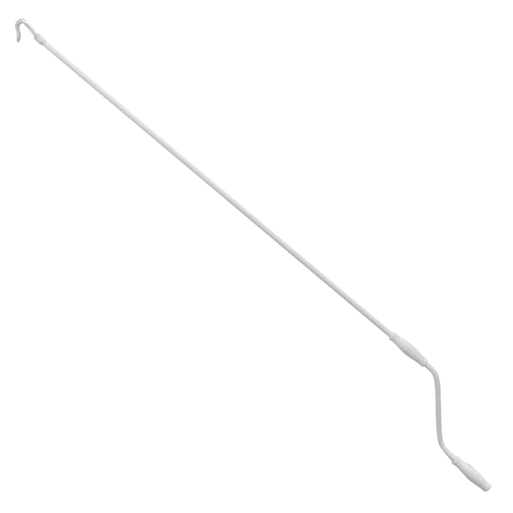 vidaXL Copertină manuală tip casetă, albastru și alb, 450 x 300 cm