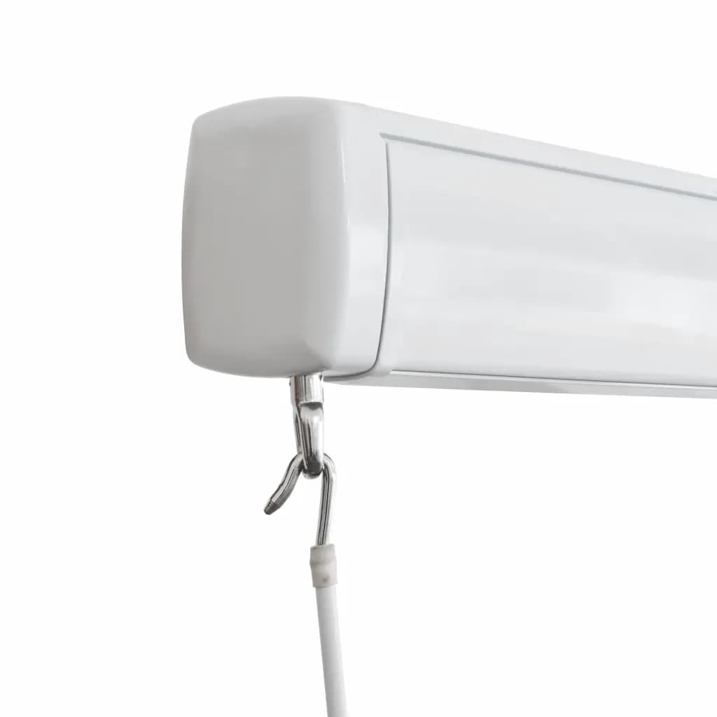 vidaXL Copertină manuală tip casetă, albastru și alb, 500 x 300 cm vidaXL Copertină manuală tip casetă, albastru și alb, 500 x 300 cm