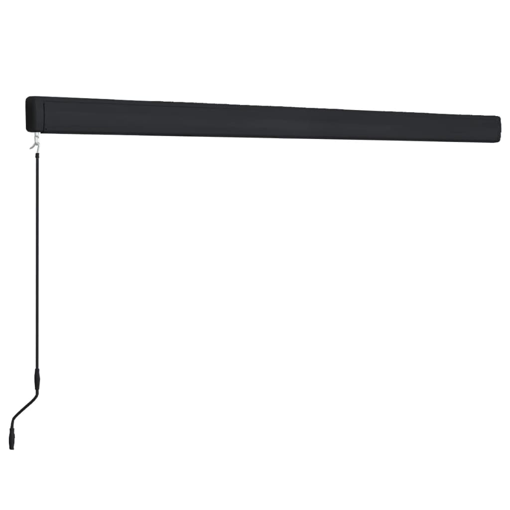 vidaXL Copertină manuală tip casetă, albastru și alb, 350 x 250 cm