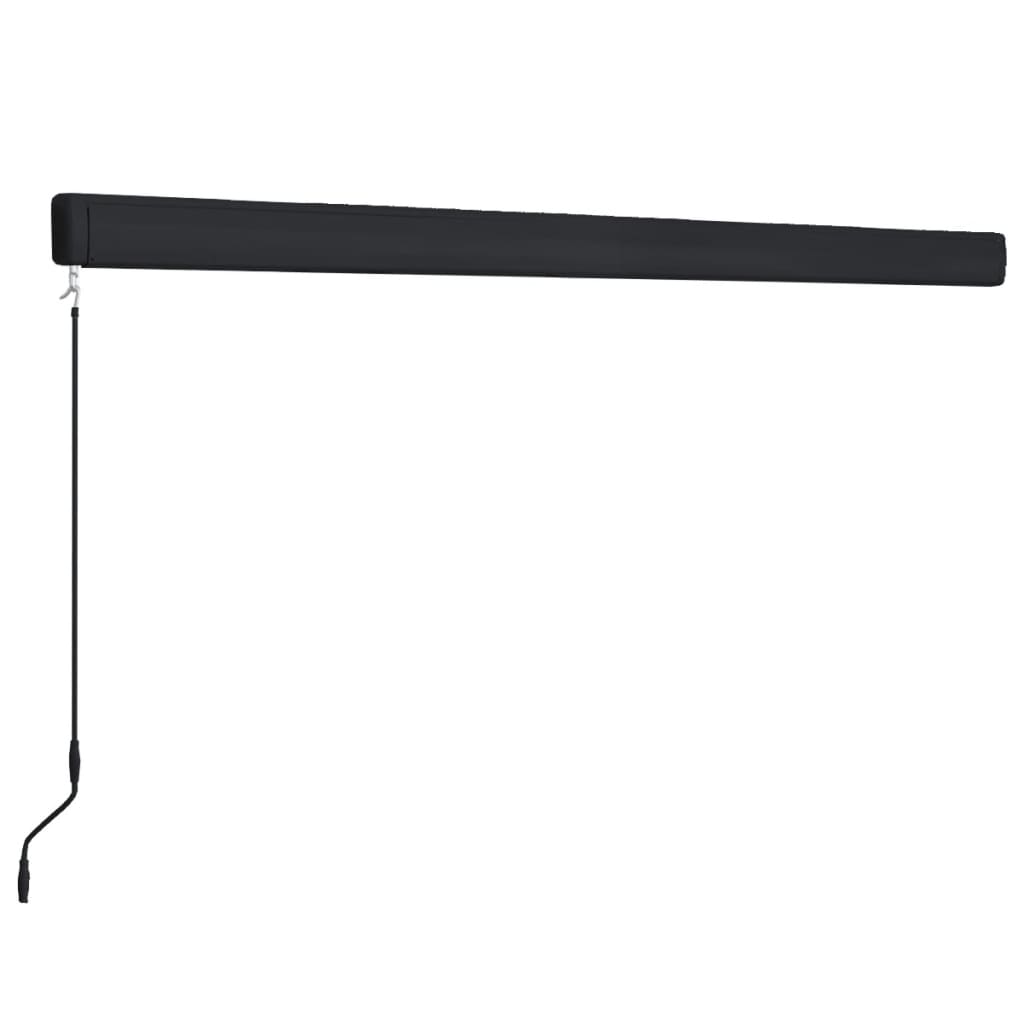 vidaXL Copertină manuală tip casetă, albastru și alb, 400 x 300 cm