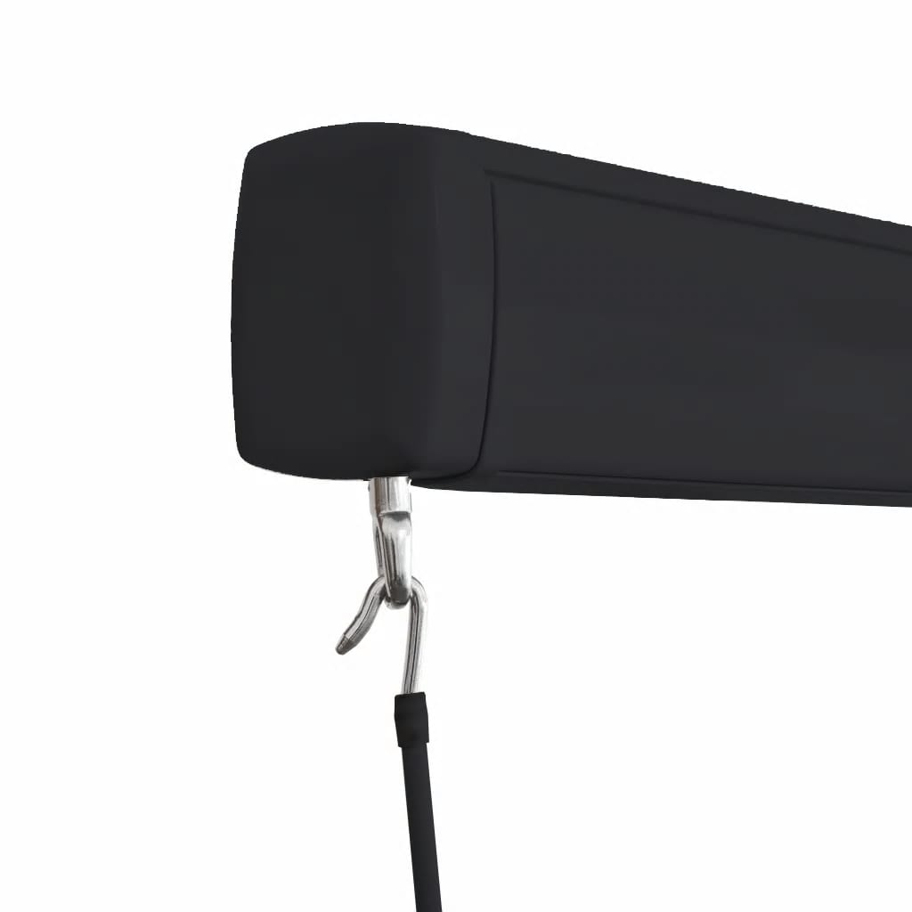 vidaXL Copertină manuală tip casetă, albastru și alb, 400 x 300 cm
