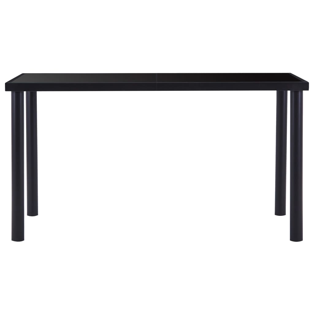 vidaXL Set mobilier de bucătărie, 7 piese, negru, piele ecologică