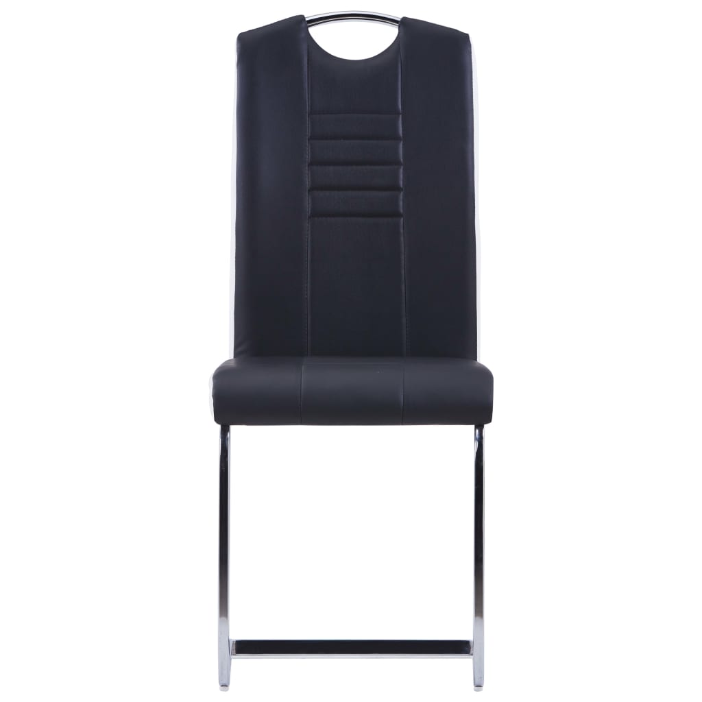 vidaXL Set mobilier de bucătărie, 9 piese, negru, piele ecologică vidaXL Set mobilier de bucătărie, 9 piese, negru, piele ecologică