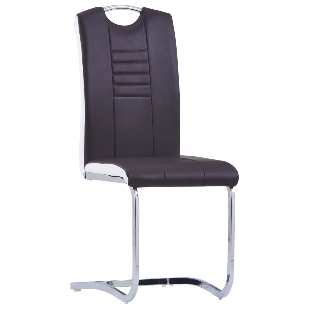 vidaXL Set mobilier de bucătărie, 9 piese, maro, piele ecologică