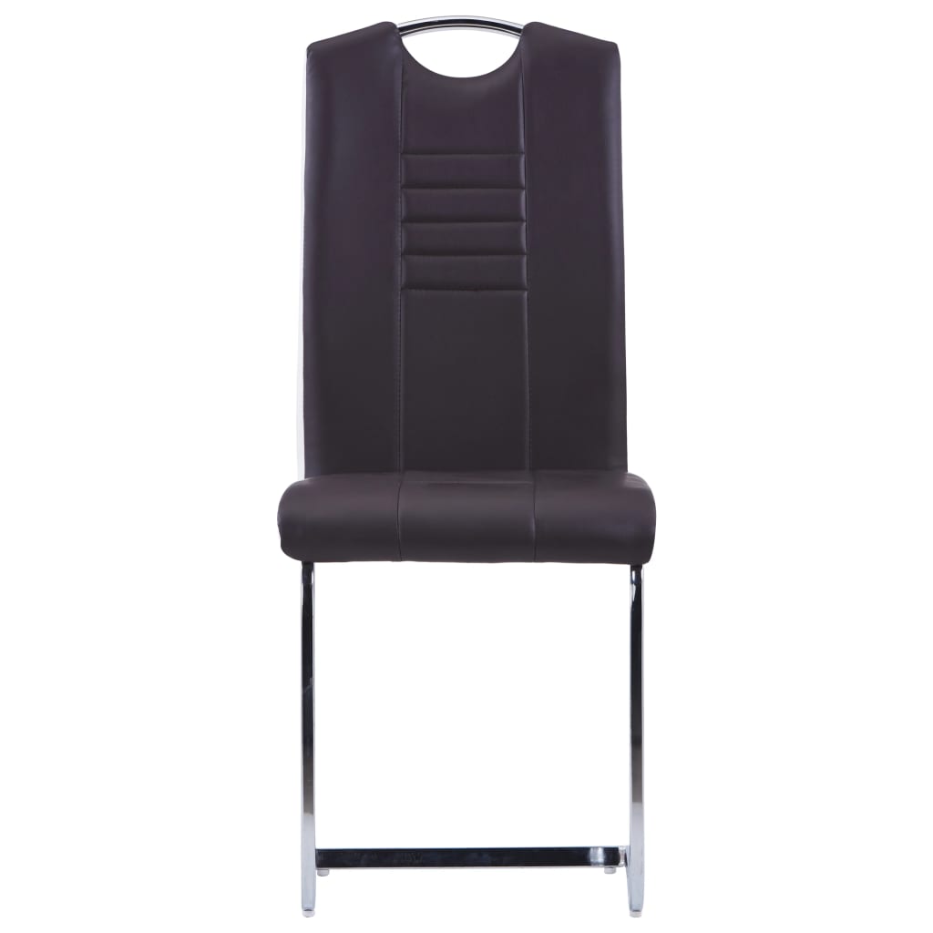 vidaXL Set mobilier de bucătărie, 9 piese, maro, piele ecologică