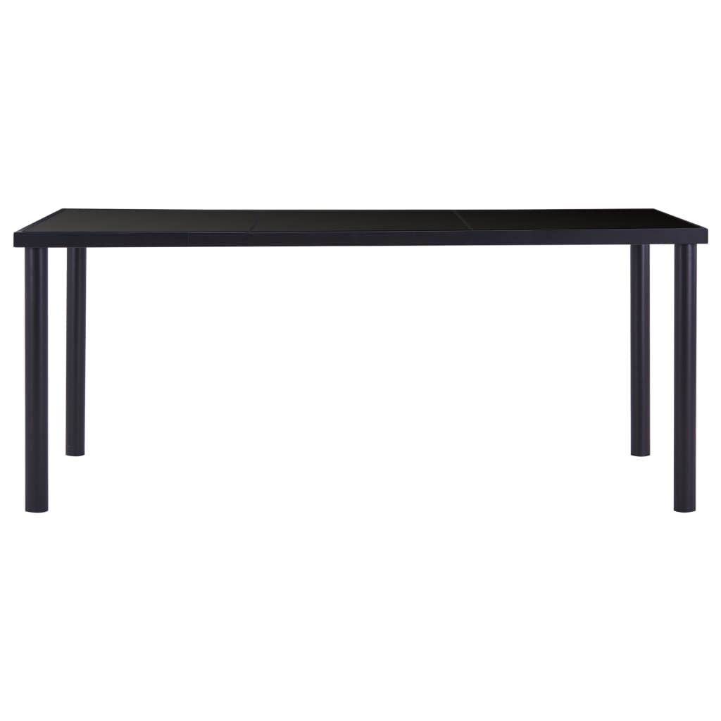 vidaXL Set mobilier de bucătărie, 9 piese, negru, piele ecologică vidaXL Set mobilier de bucătărie, 9 piese, negru, piele ecologică