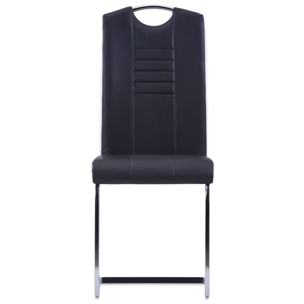 vidaXL Set mobilier de bucătărie, 9 piese, negru, piele ecologică vidaXL Set mobilier de bucătărie, 9 piese, negru, piele ecologică