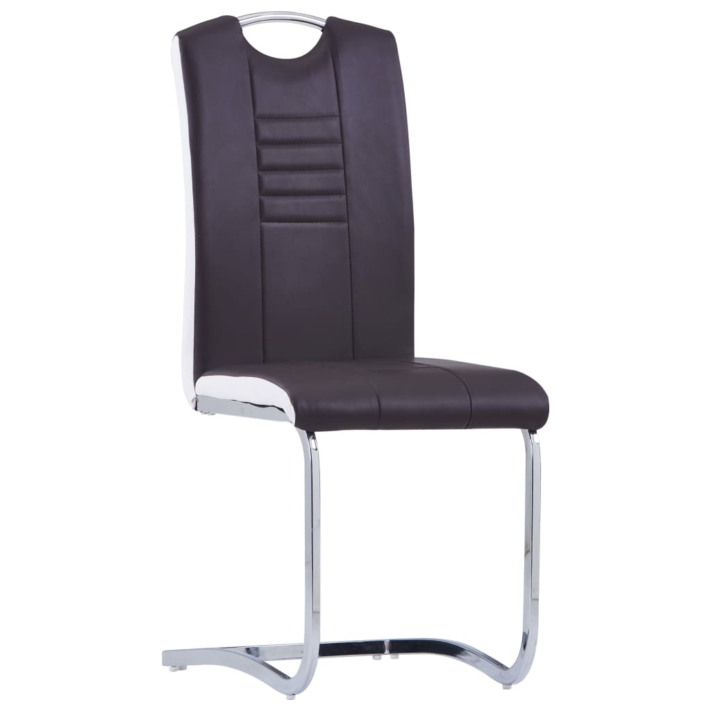 vidaXL Set mobilier de bucătărie, 7 piese, maro, piele ecologică