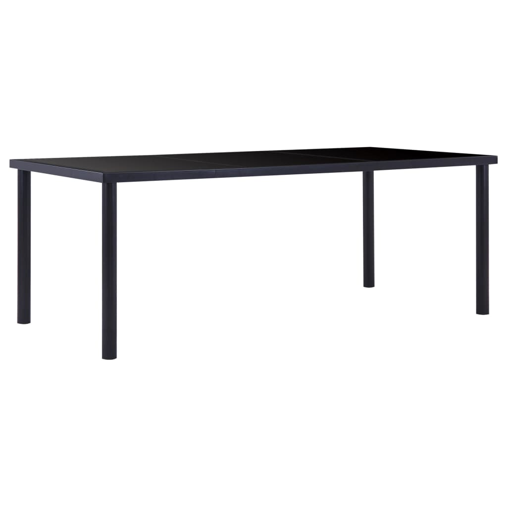 vidaXL Set mobilier de bucătărie, 11 piese, negru, piele ecologică vidaXL Set mobilier de bucătărie, 11 piese, negru, piele ecologică