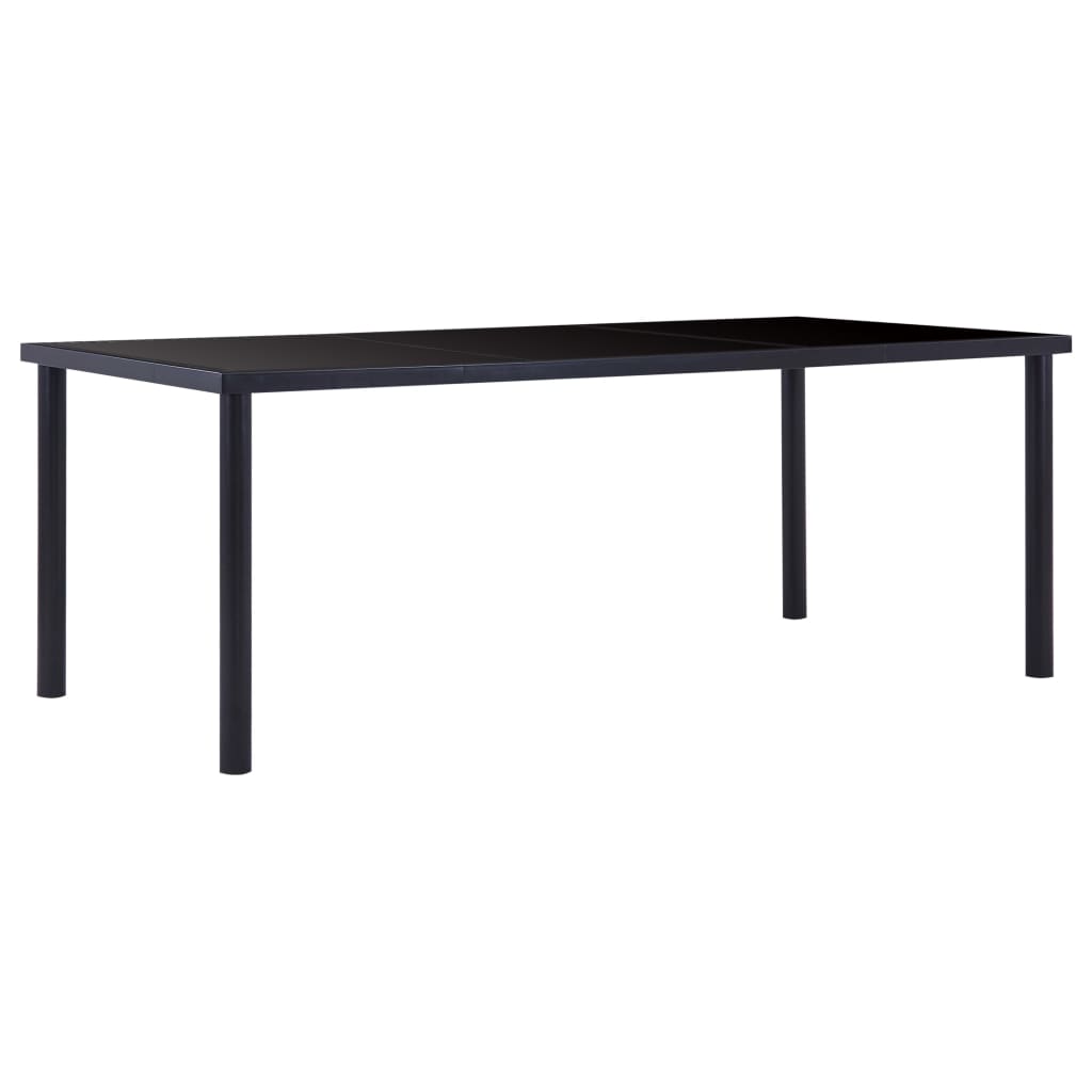 vidaXL Set mobilier de bucătărie, 9 piese, negru, piele ecologică vidaXL Set mobilier de bucătărie, 9 piese, negru, piele ecologică