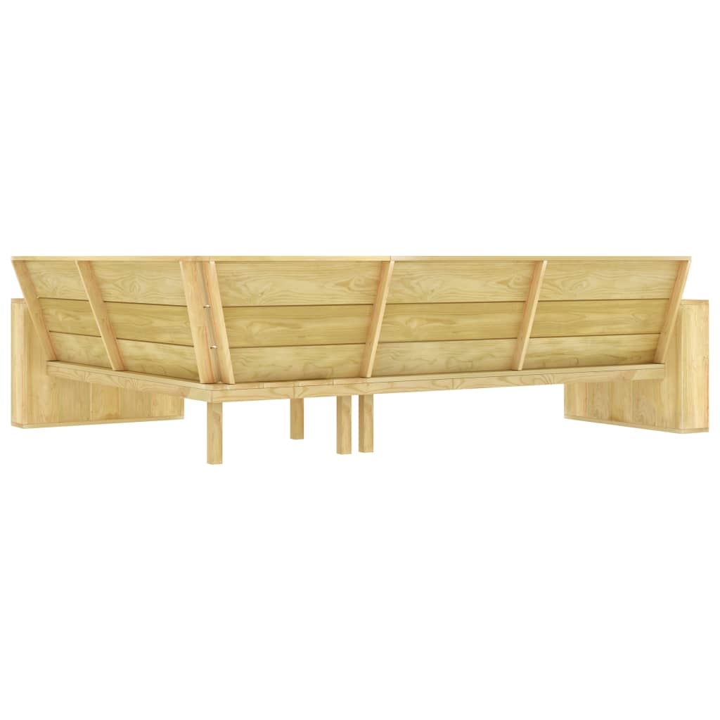 vidaXL Set mobilier de grădină, 4 piese, lemn de pin tratat vidaXL Set mobilier de grădină, 4 piese, lemn de pin tratat