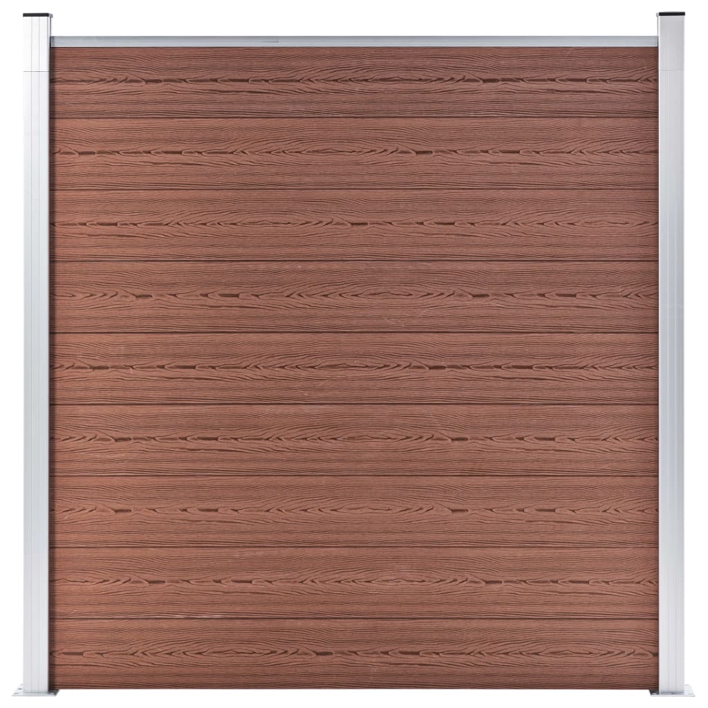 vidaXL Set panouri gard, 2 pătrate + 1 oblic, maro, 446x186 cm, WPC