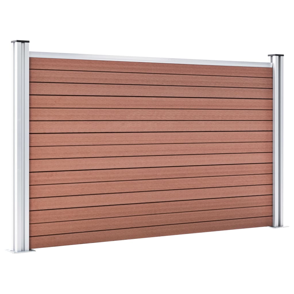 vidaXL Gard de grădină, maro, 526 x 106 cm, WPC vidaXL Gard de grădină, maro, 526 x 106 cm, WPC