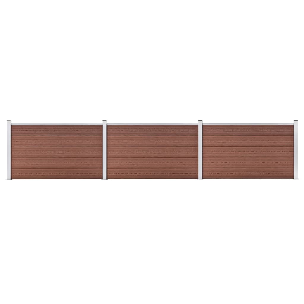 vidaXL Gard de grădină, maro, 526 x 106 cm, WPC vidaXL Gard de grădină, maro, 526 x 106 cm, WPC