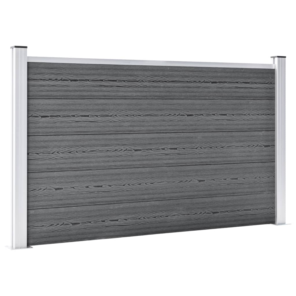 vidaXL Gard de grădină, gri, 353 x 106 cm, WPC vidaXL Gard de grădină, gri, 353 x 106 cm, WPC