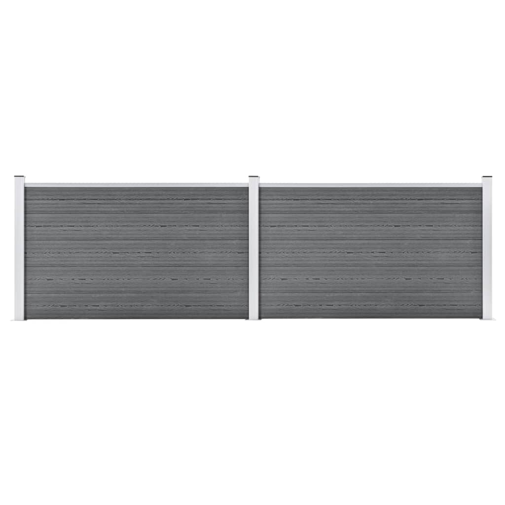 vidaXL Gard de grădină, gri, 353 x 106 cm, WPC vidaXL Gard de grădină, gri, 353 x 106 cm, WPC