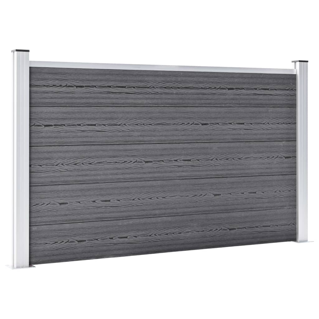 vidaXL Gard de grădină, gri, 526 x 106 cm, WPC vidaXL Gard de grădină, gri, 526 x 106 cm, WPC
