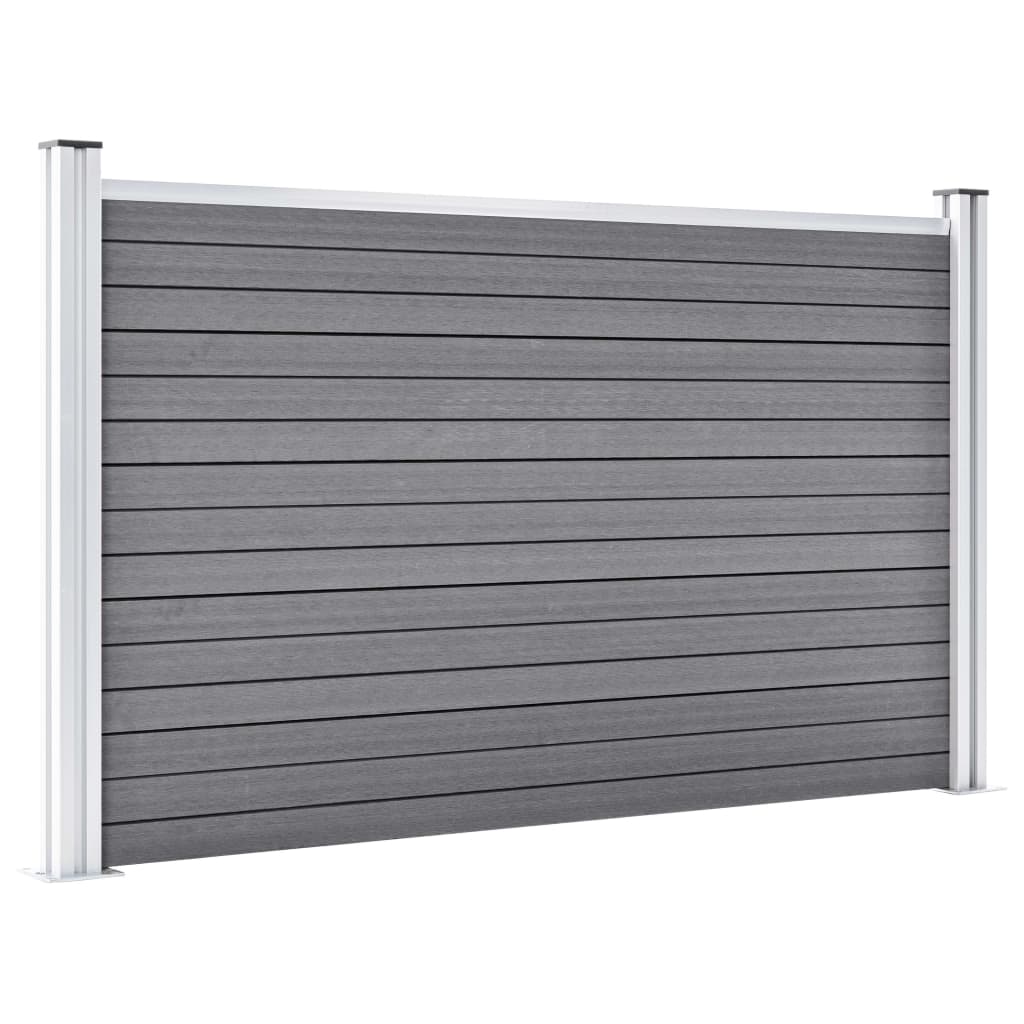vidaXL Gard de grădină, gri, 526 x 106 cm, WPC vidaXL Gard de grădină, gri, 526 x 106 cm, WPC
