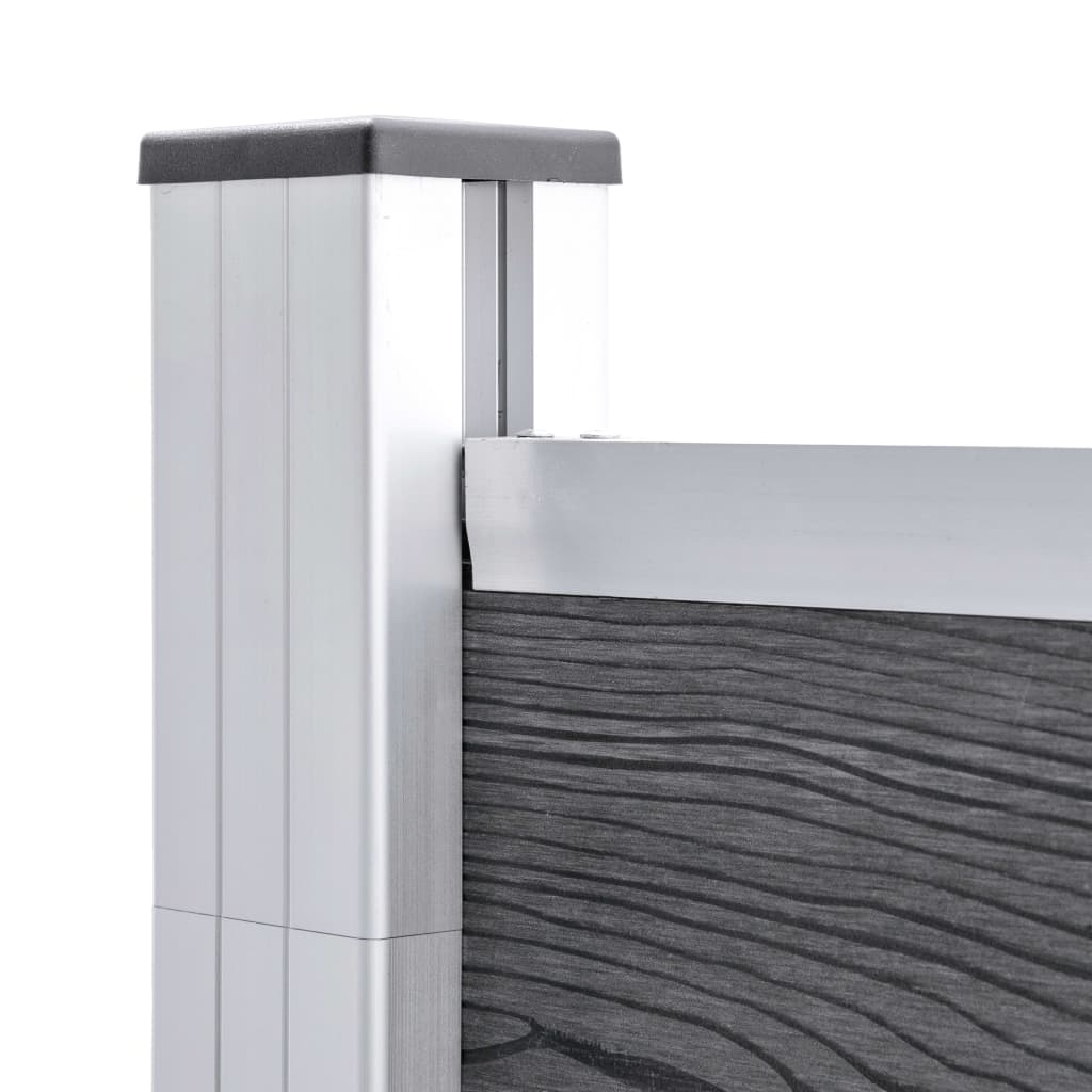 vidaXL Gard de grădină, gri, 526 x 106 cm, WPC vidaXL Gard de grădină, gri, 526 x 106 cm, WPC
