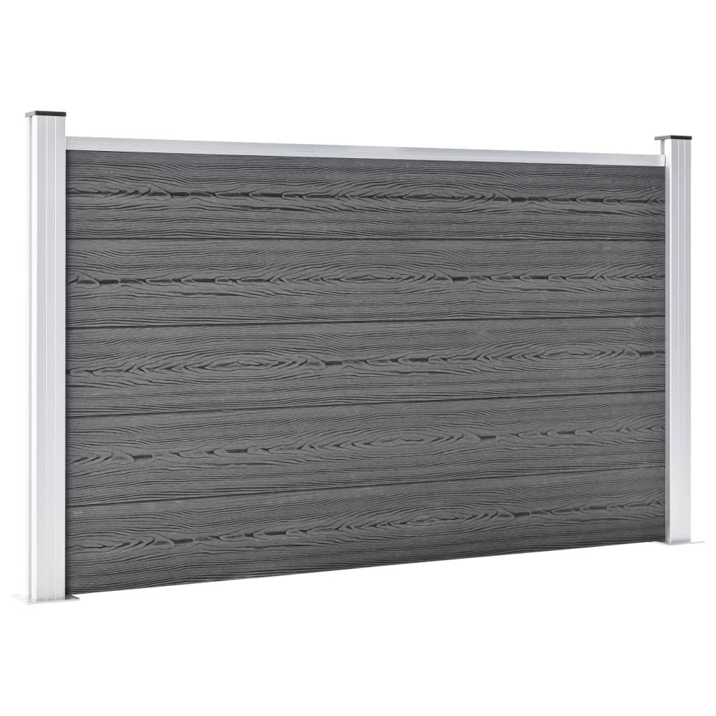 vidaXL Gard de grădină, gri, 699 x 106 cm, WPC vidaXL Gard de grădină, gri, 699 x 106 cm, WPC