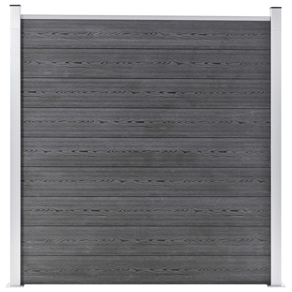 vidaXL Set panouri gard, 1 pătrat + 1 oblic, gri, 273x186 cm, WPC