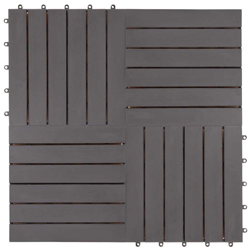 vidaXL Plăci pardoseală, 30 buc., gri, 30x30 cm, lemn masiv de acacia vidaXL Plăci pardoseală, 30 buc., gri, 30x30 cm, lemn masiv de acacia