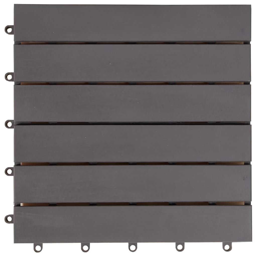 vidaXL Plăci pardoseală, 30 buc., gri, 30x30 cm, lemn masiv de acacia vidaXL Plăci pardoseală, 30 buc., gri, 30x30 cm, lemn masiv de acacia