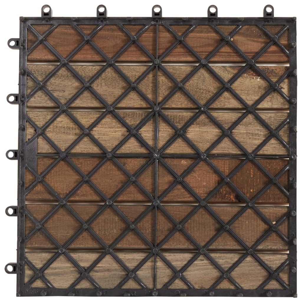 vidaXL Plăci pardoseală, 30 buc., gri, 30x30 cm, lemn masiv de acacia vidaXL Plăci pardoseală, 30 buc., gri, 30x30 cm, lemn masiv de acacia