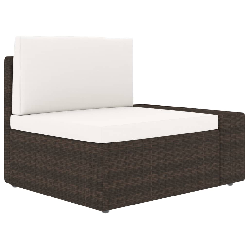 vidaXL Set mobilier de grădină, 5 piese, maro, poliratan vidaXL Set mobilier de grădină, 5 piese, maro, poliratan