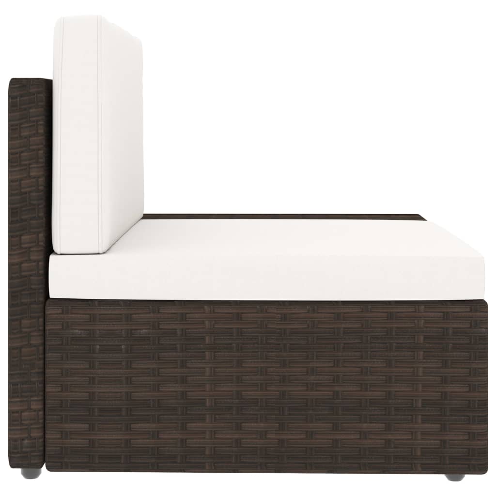 vidaXL Set mobilier de grădină, 5 piese, maro, poliratan vidaXL Set mobilier de grădină, 5 piese, maro, poliratan