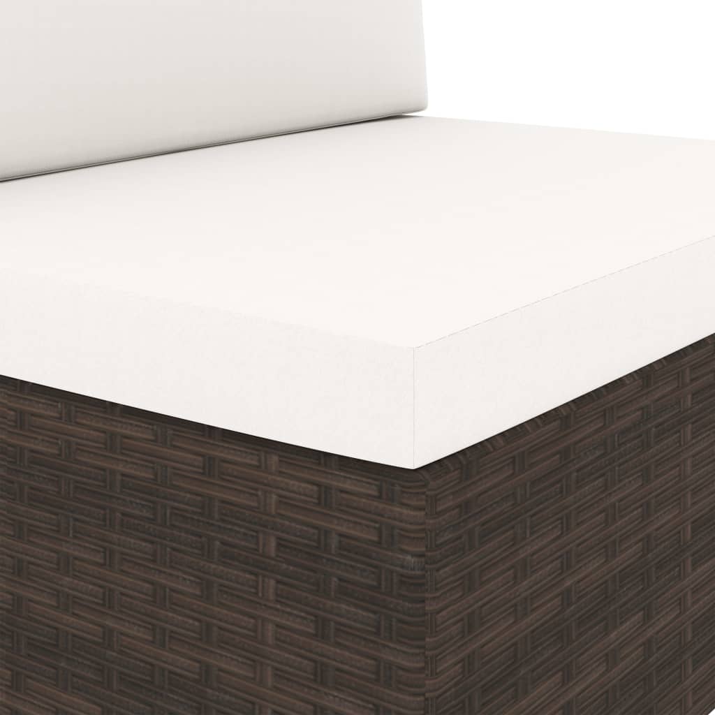 vidaXL Set mobilier de grădină, 5 piese, maro, poliratan vidaXL Set mobilier de grădină, 5 piese, maro, poliratan