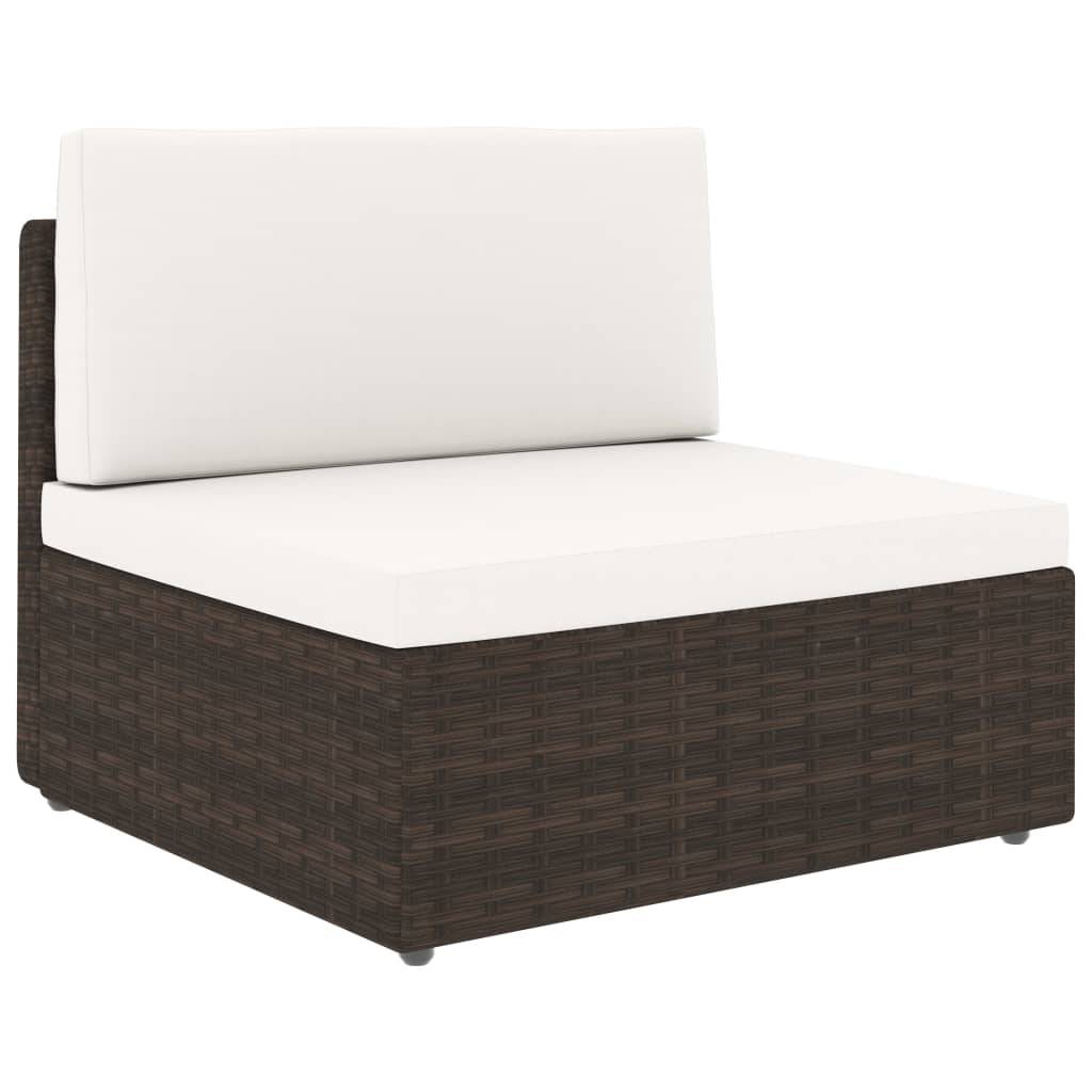 vidaXL Set mobilier de grădină, 5 piese, maro, poliratan vidaXL Set mobilier de grădină, 5 piese, maro, poliratan