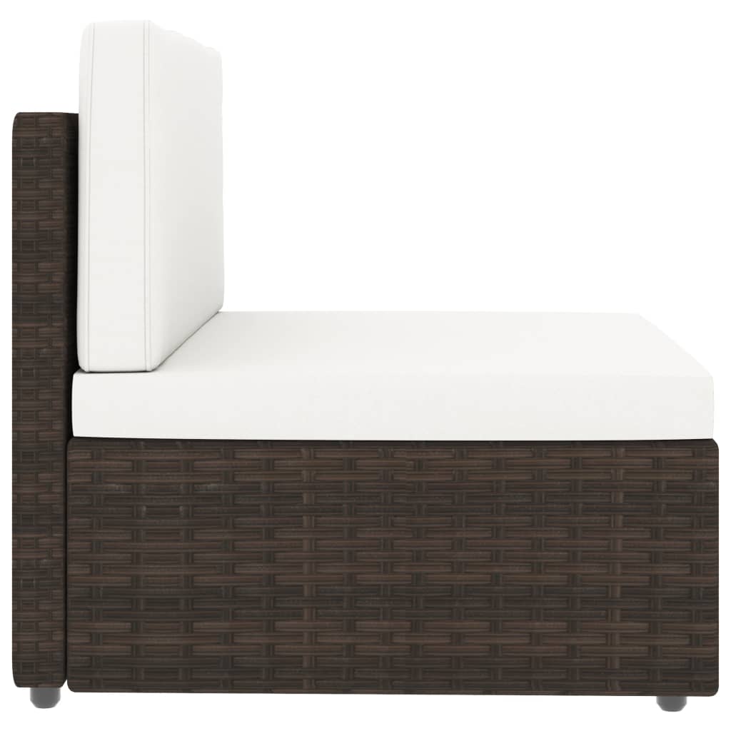 vidaXL Set mobilier de grădină, 10 piese, maro, poliratan vidaXL Set mobilier de grădină, 10 piese, maro, poliratan