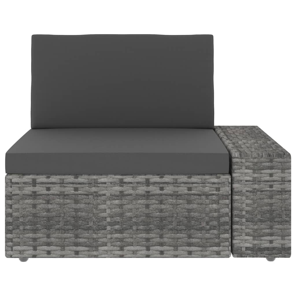 vidaXL Set mobilier de grădină, 5 piese, gri, poliratan vidaXL Set mobilier de grădină, 5 piese, gri, poliratan