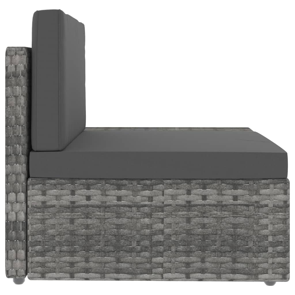vidaXL Set mobilier de grădină, 5 piese, gri, poliratan vidaXL Set mobilier de grădină, 5 piese, gri, poliratan