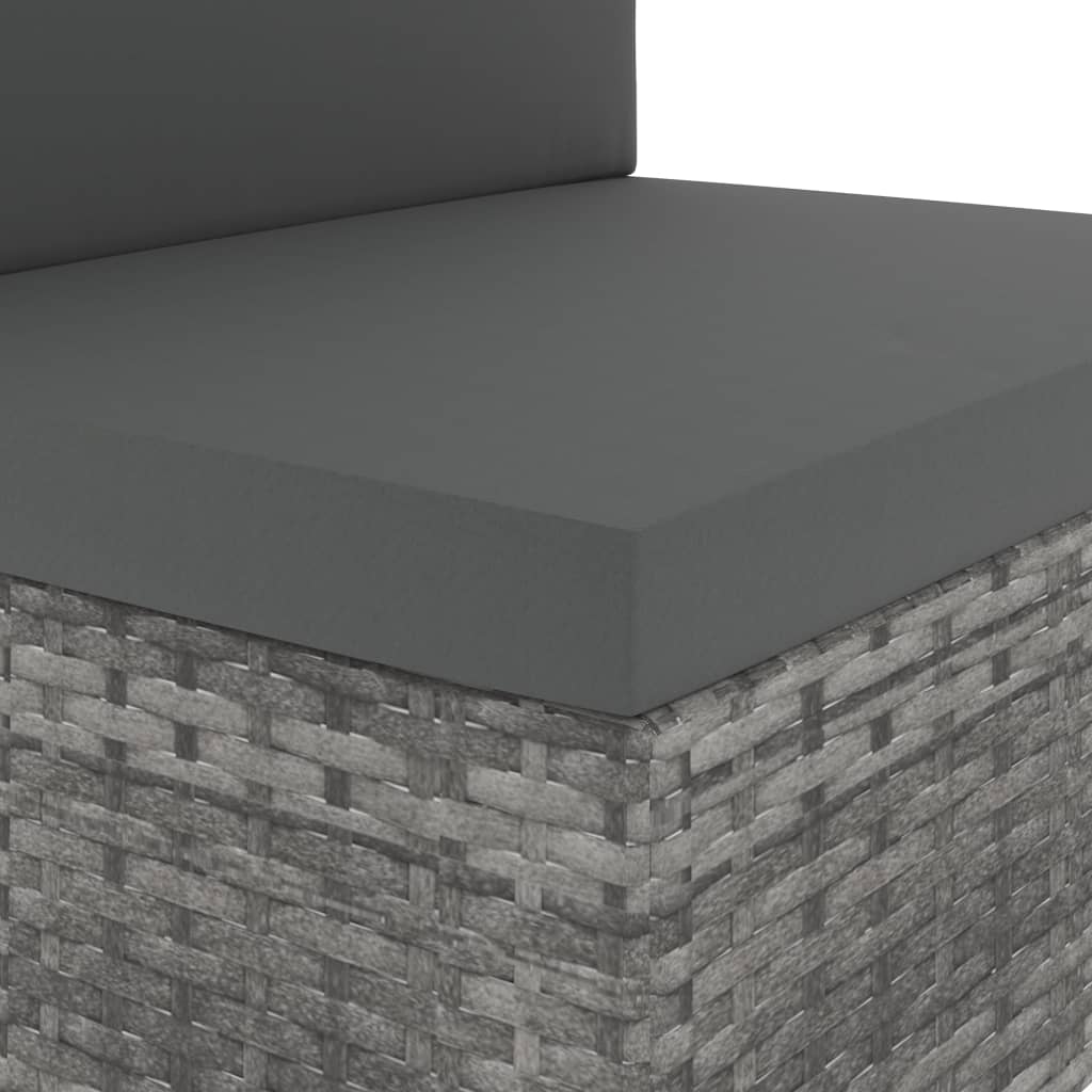 vidaXL Set mobilier de grădină, 5 piese, gri, poliratan vidaXL Set mobilier de grădină, 5 piese, gri, poliratan