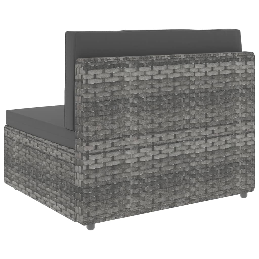 vidaXL Set mobilier de grădină, 5 piese, gri, poliratan vidaXL Set mobilier de grădină, 5 piese, gri, poliratan