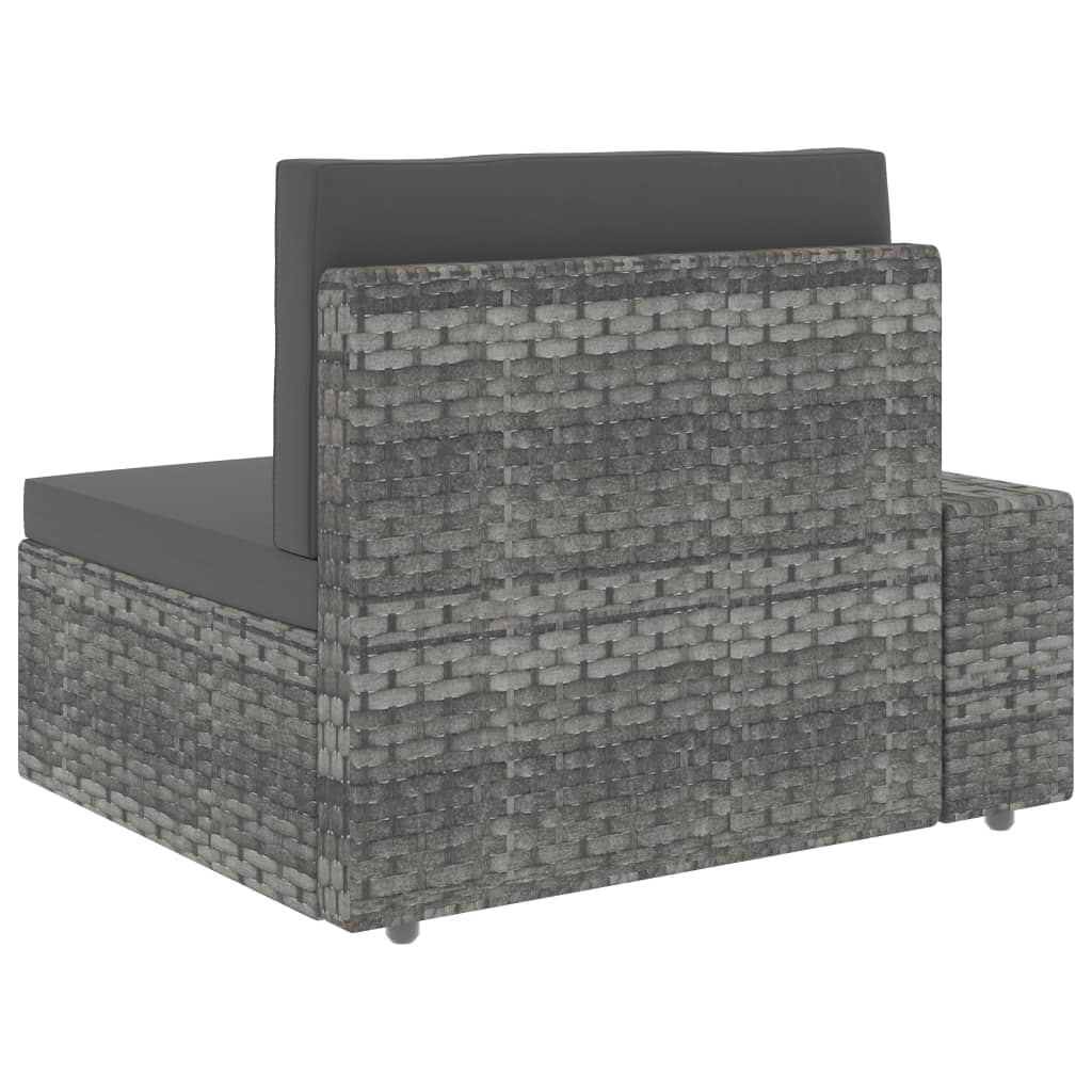 vidaXL Set mobilier de grădină, 10 piese, gri, poliratan vidaXL Set mobilier de grădină, 10 piese, gri, poliratan