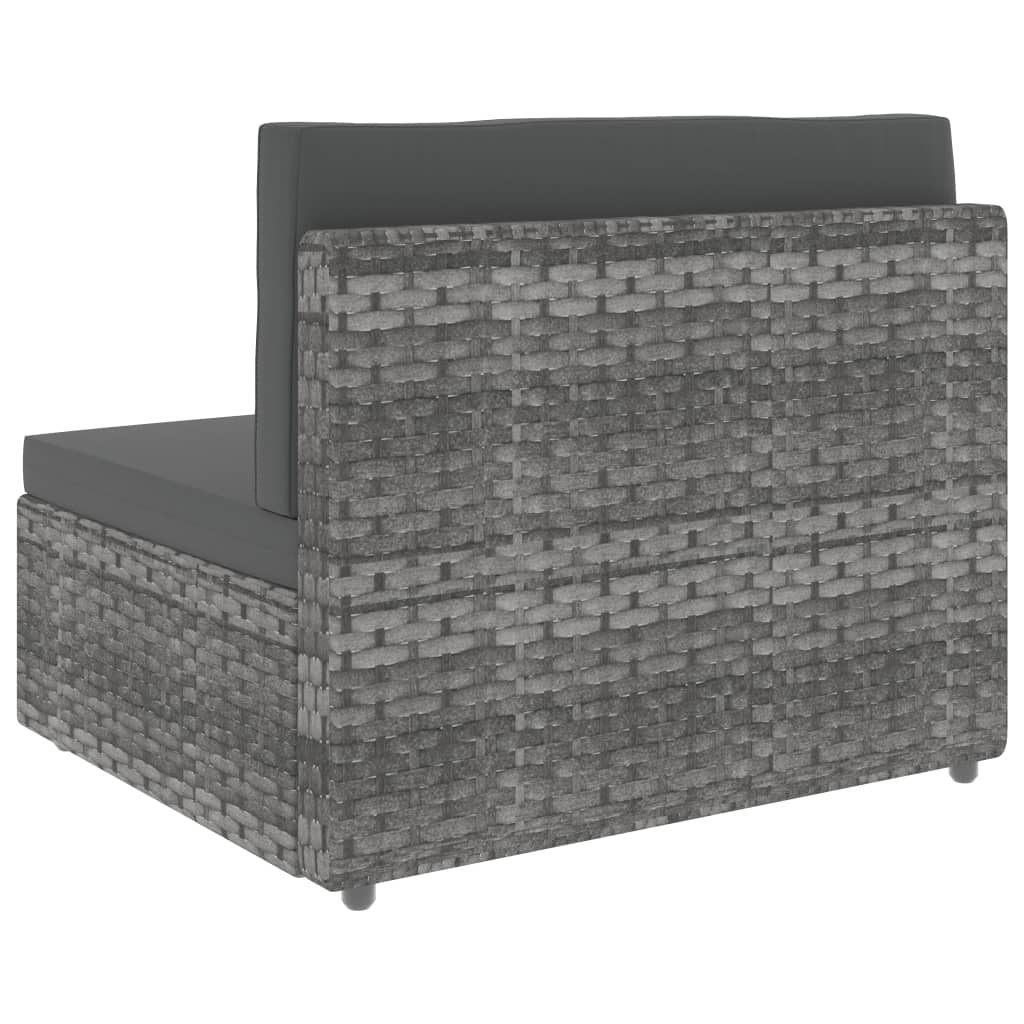 vidaXL Set mobilier de grădină, 10 piese, gri, poliratan vidaXL Set mobilier de grădină, 10 piese, gri, poliratan